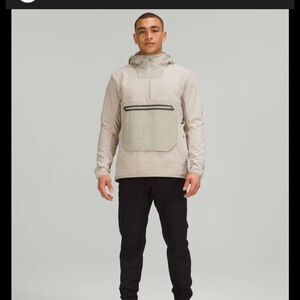 lululemon water repellent fleece hiking anorak gray Jacket